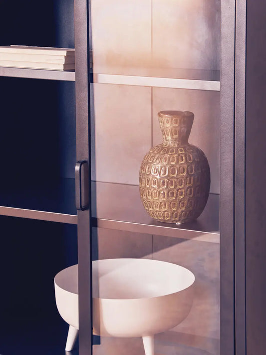 Unique Glazed Handmade Vase-Earth Tones-Unique Home Decor-Media Wall Accessories-Velvet & Vigor