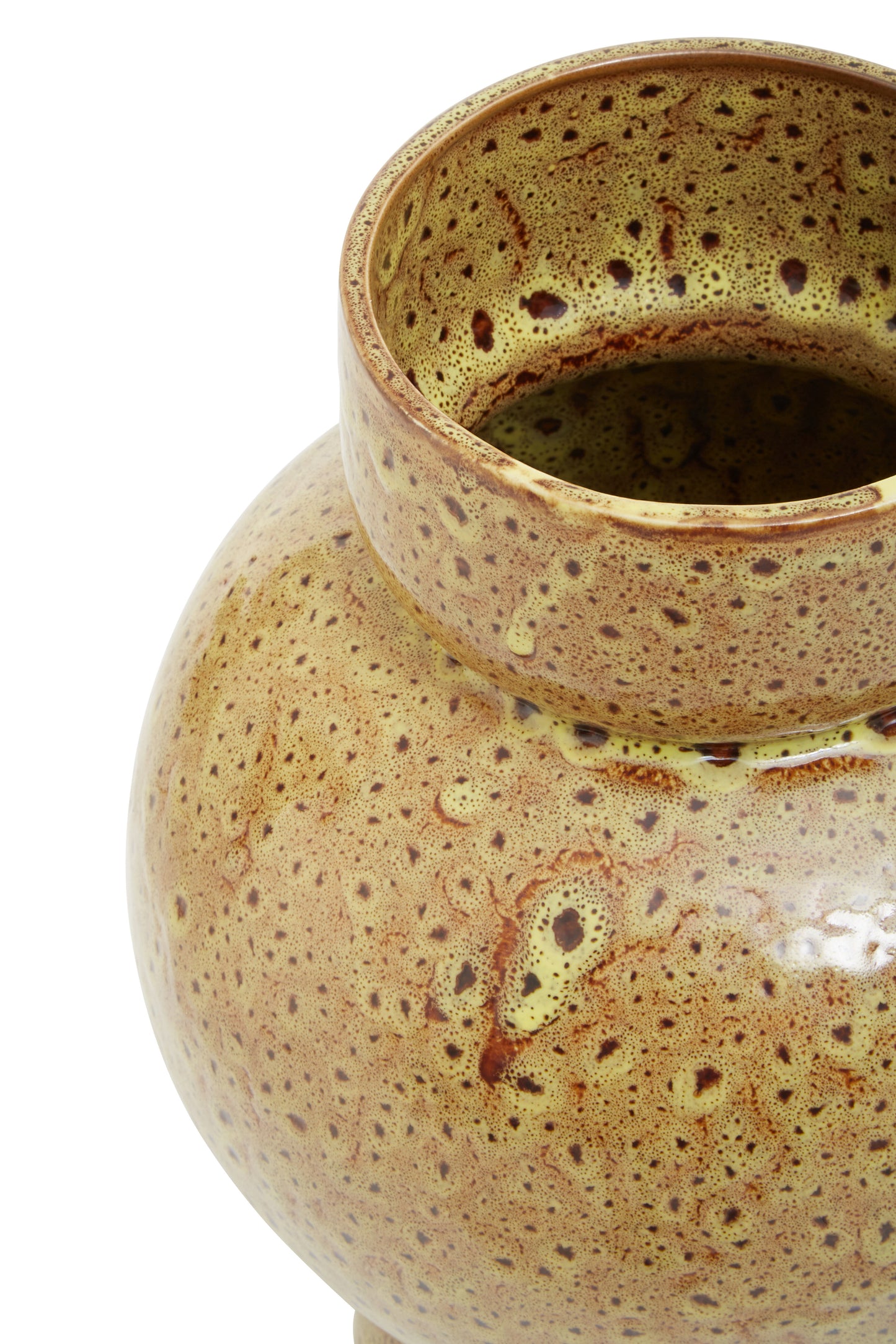 Velvet & Vigor Ceramic Vase-Brown;Ochre-Unique Home Decor