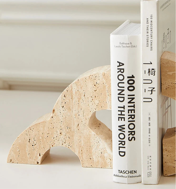 Marble Bookends | Modern Bookholder