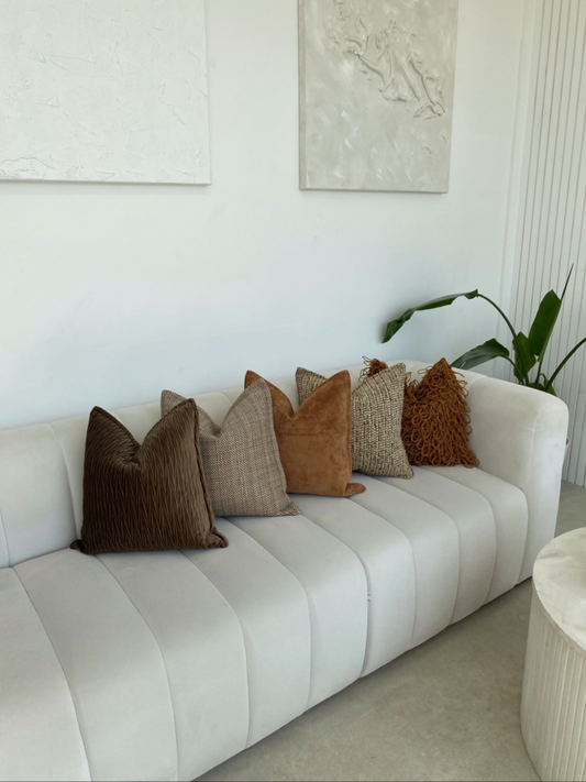 Asha Beige Cushion Cover