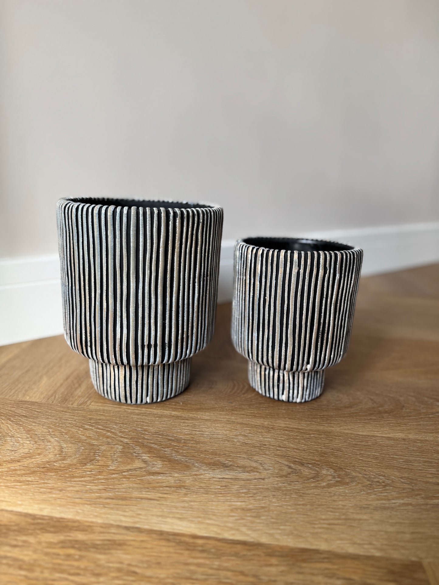 Pembe Striped Ceramic Planter