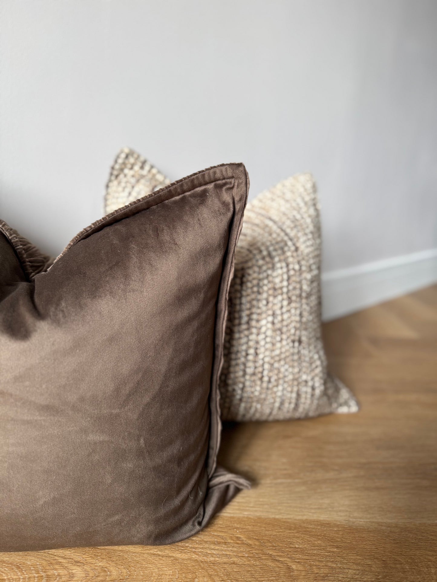Luxury Velvet Cushion-Brown-45x45-Living Room Accessories-Velvet & Vigor