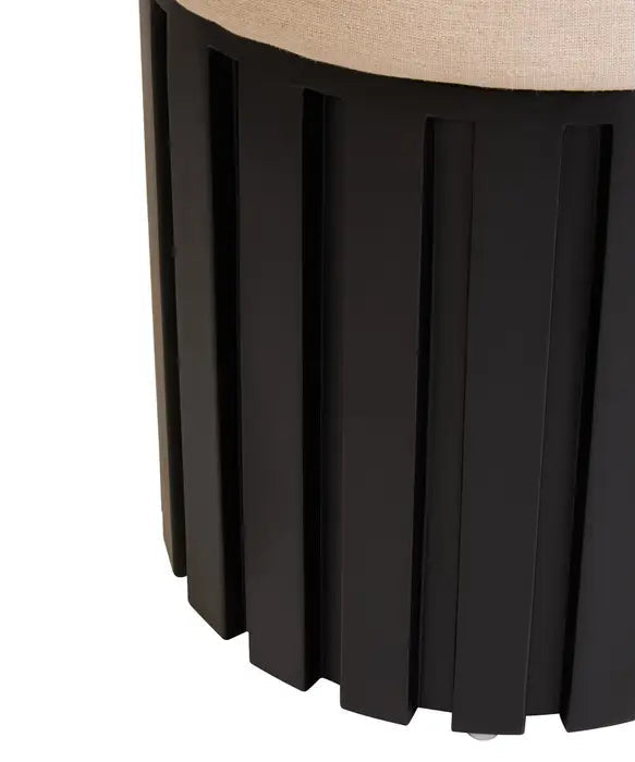 Black Ridged Stool-Modern Seating-Dining Furniture-Velvet & Vigor