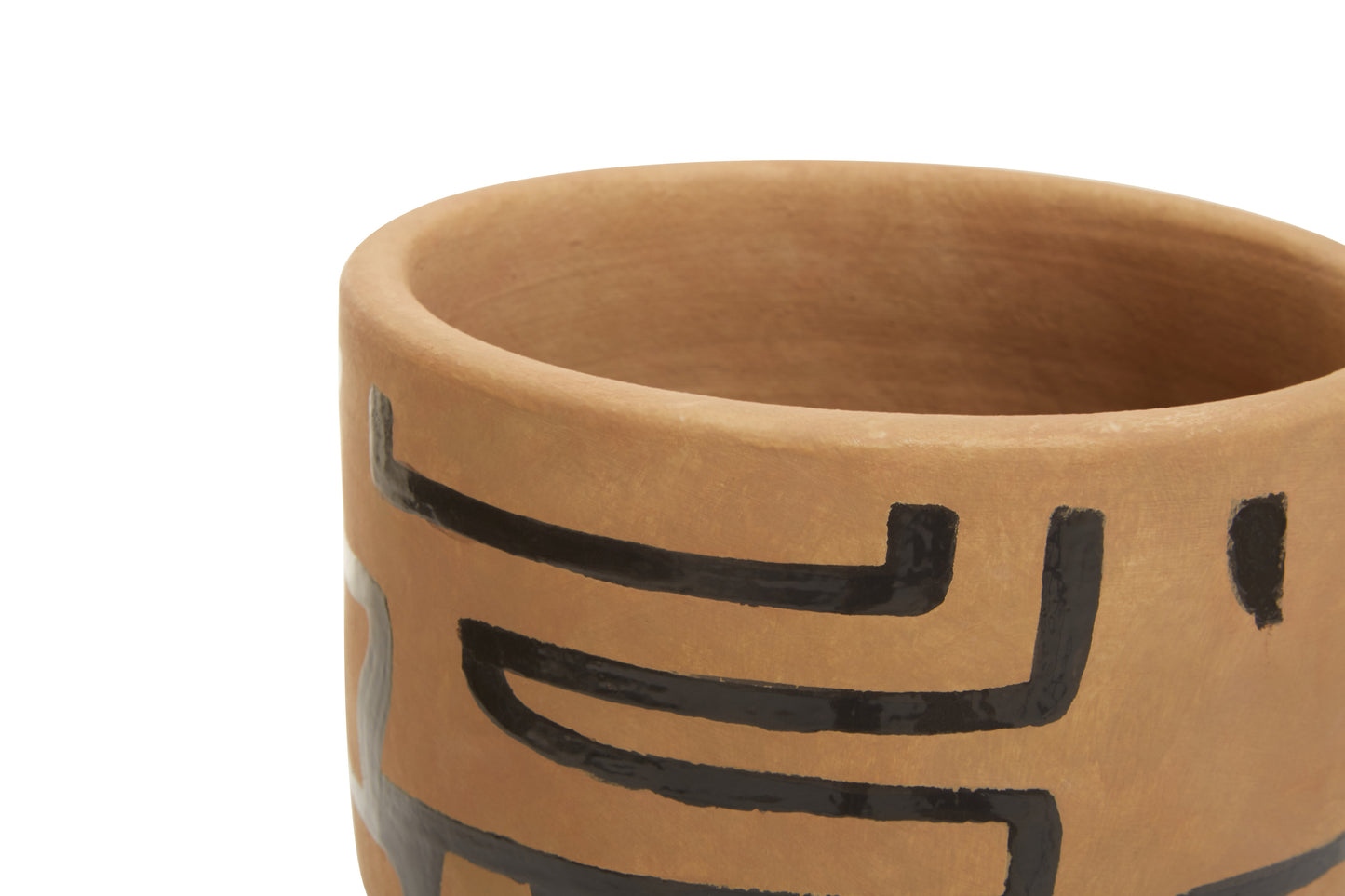 Handmade Earthware Vase-Abstract Print-H41cm-Unique Home Decor-Velvet & Vigor