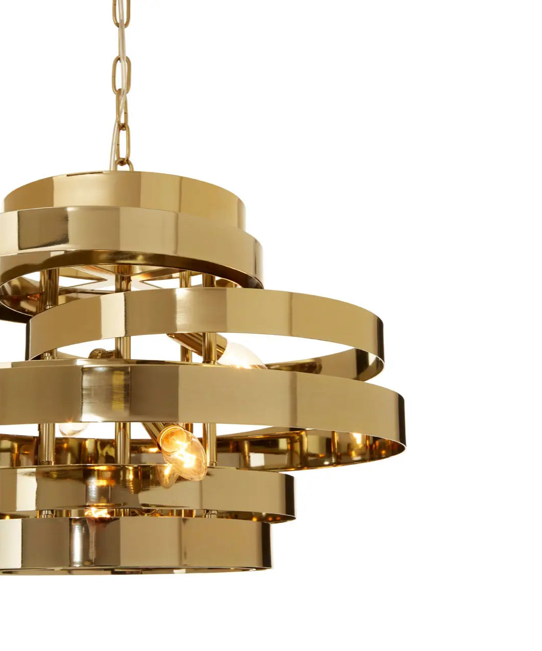 Statement Pendant Light, Gold, 4 Bulb-Unique Lighting-Velvet & Vigor