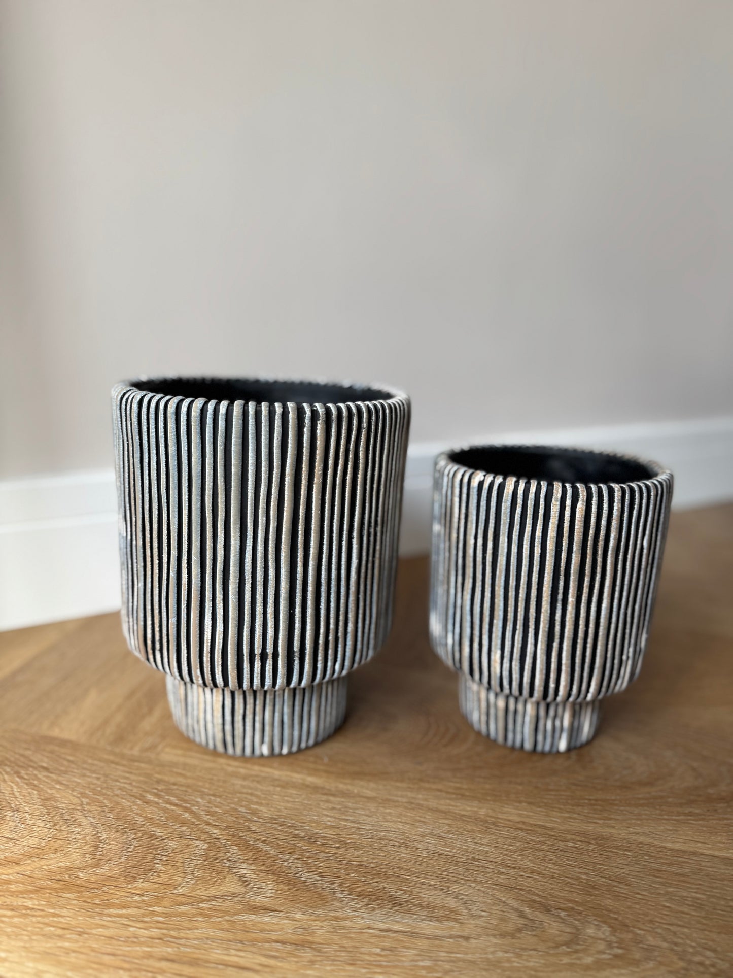Pembe Striped Ceramic Planter