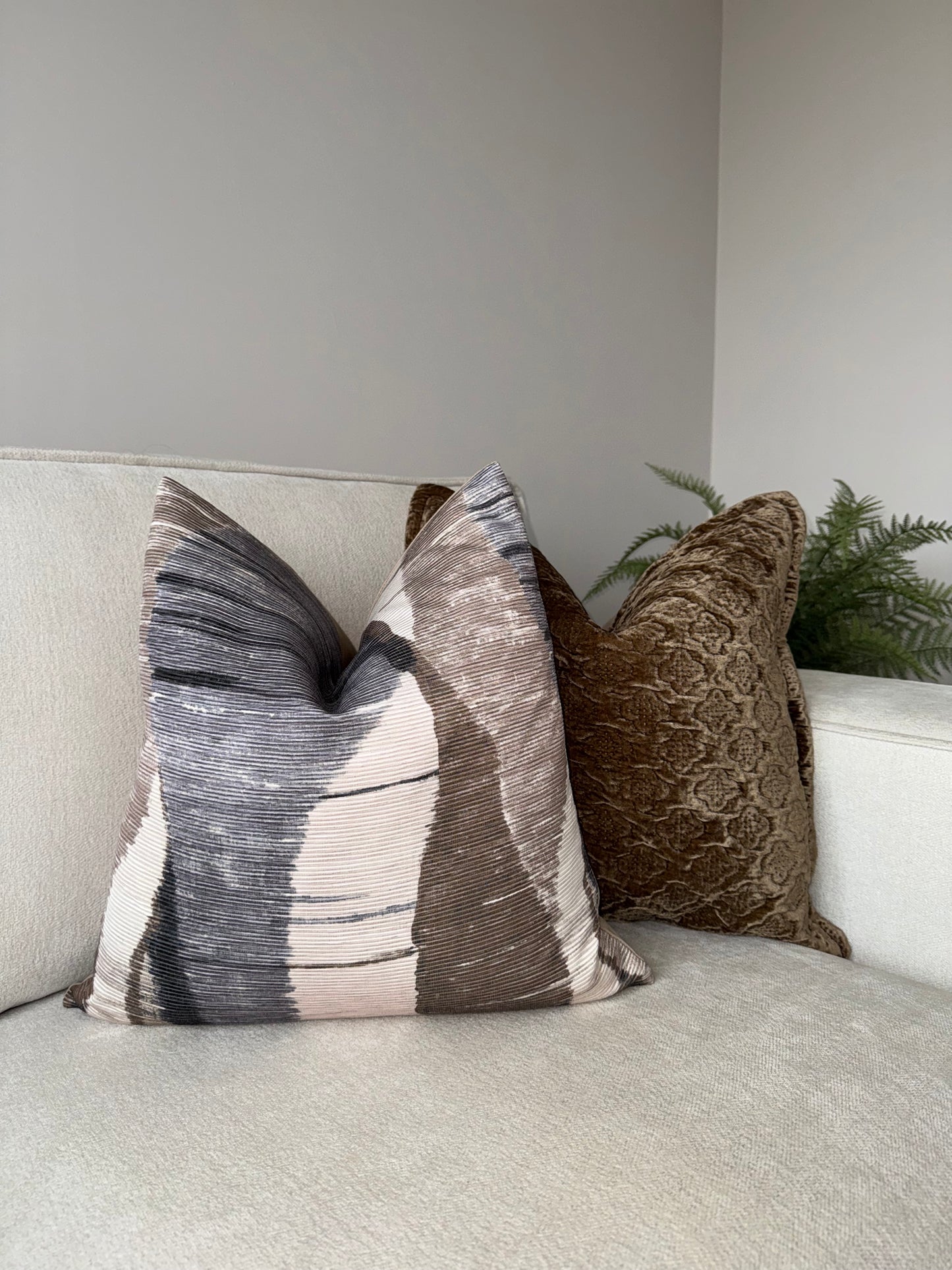 Harmony Print Velvet Cushion