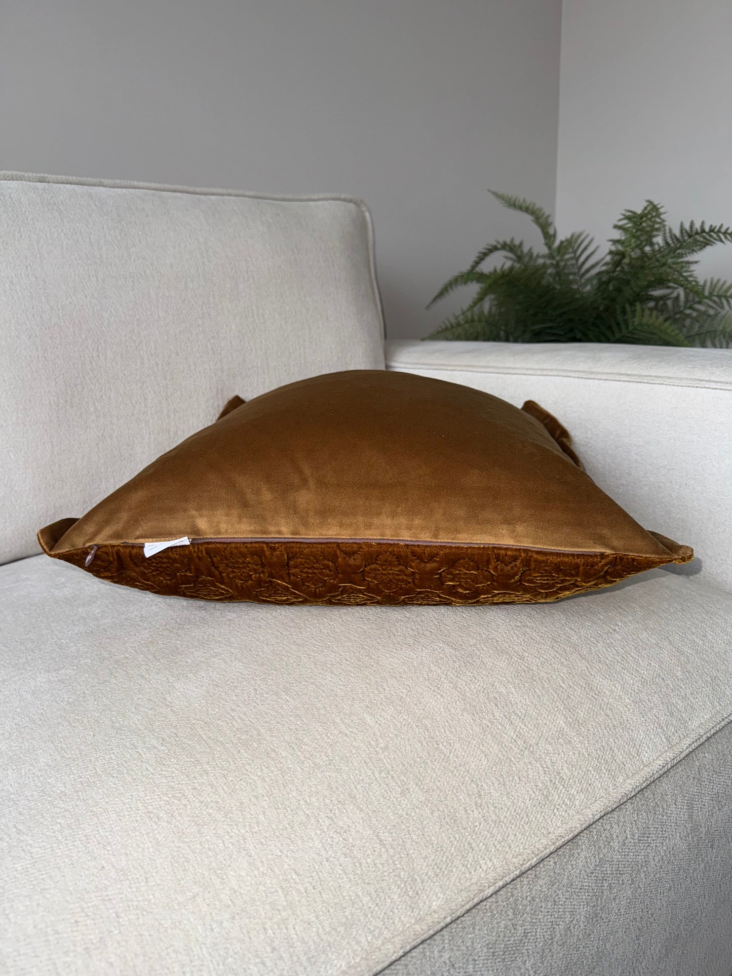 Luxury Handmade Velvet Cushion-45x45cm-Gold;Bronze-Luxury Soft Furnishings-Velvet & Vigor