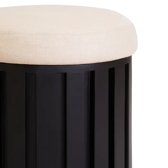 Black Ridged Stool-Modern Seating-Dining Furniture-Velvet & Vigor