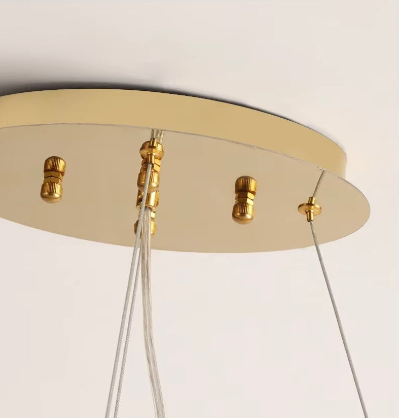 Luxury Gold Crystal LED Chandeliers | Living/Dining Room Lighting - Velvet&Vigor
