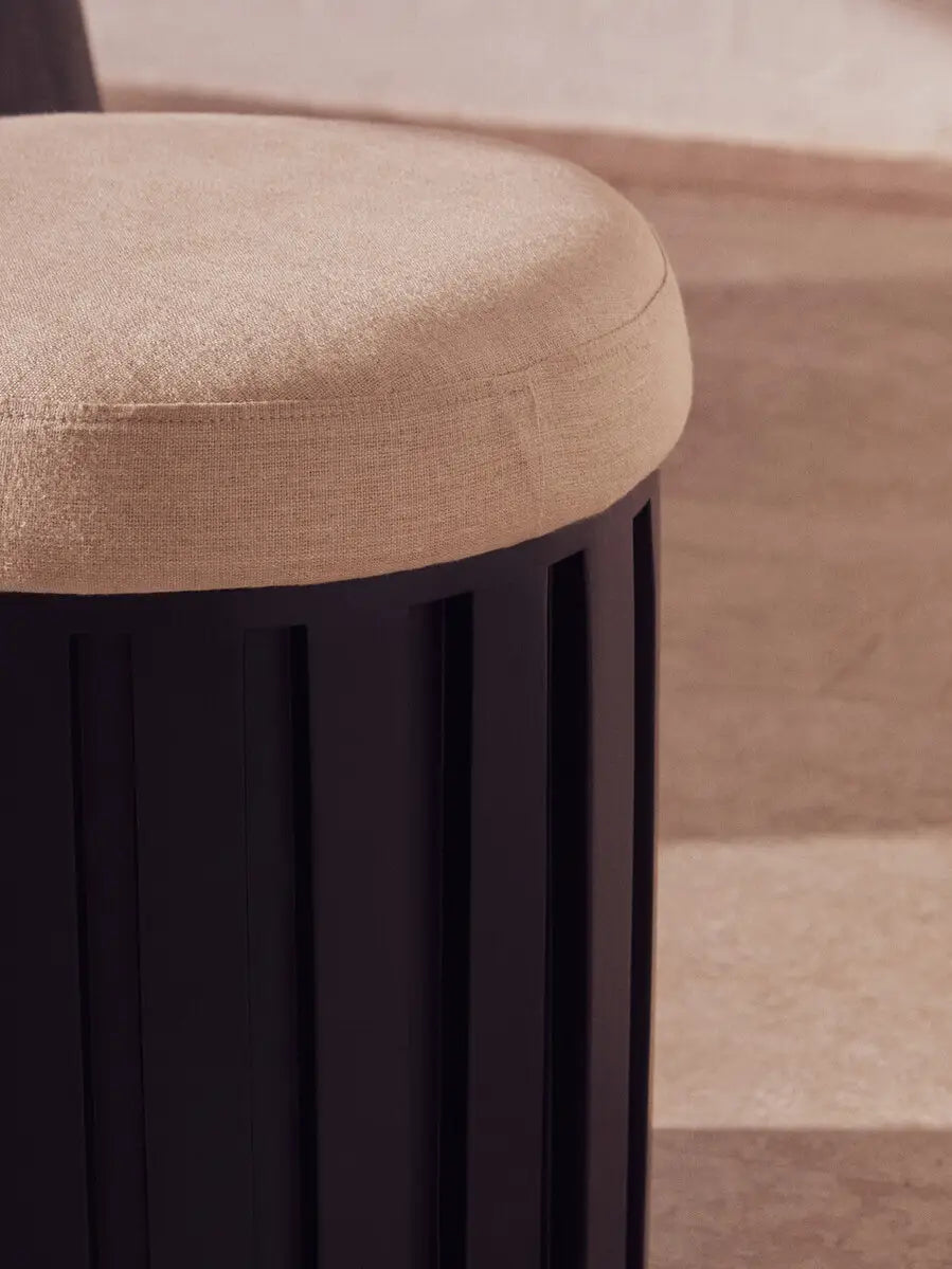 Black Ridged Stool-Modern Seating-Dining Furniture-Velvet & Vigor