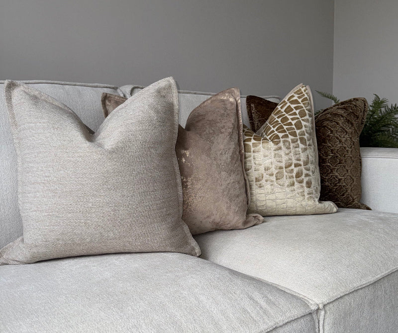 Luxury Handmade Velvet Cushion-45x45cm-Gold;Bronze-Luxury Soft Furnishings-Velvet & Vigor
