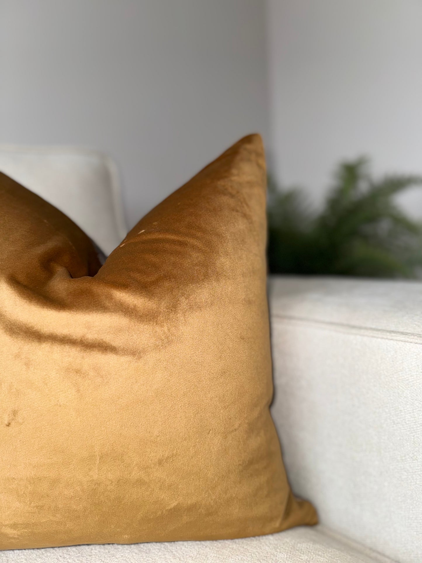 Gold Metallic Velvet Cushion-45x45cm-Luxury Soft Furnishings-Luxury Home Decor-Velvet & Vigor