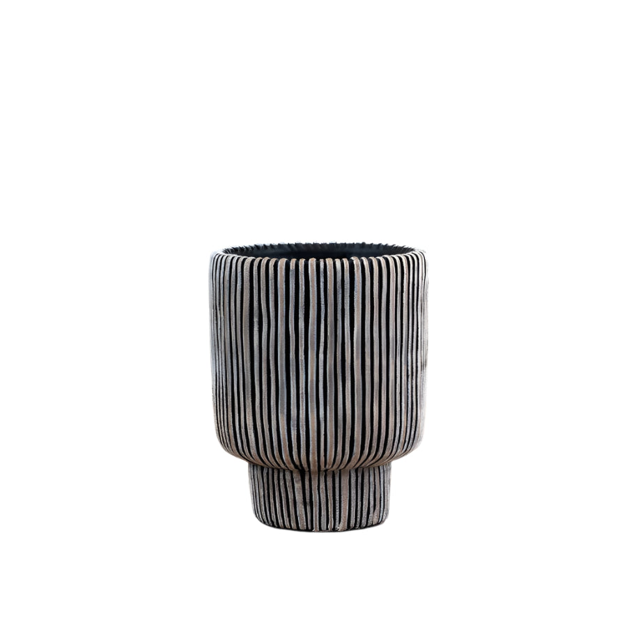 Pembe Striped Ceramic Planter