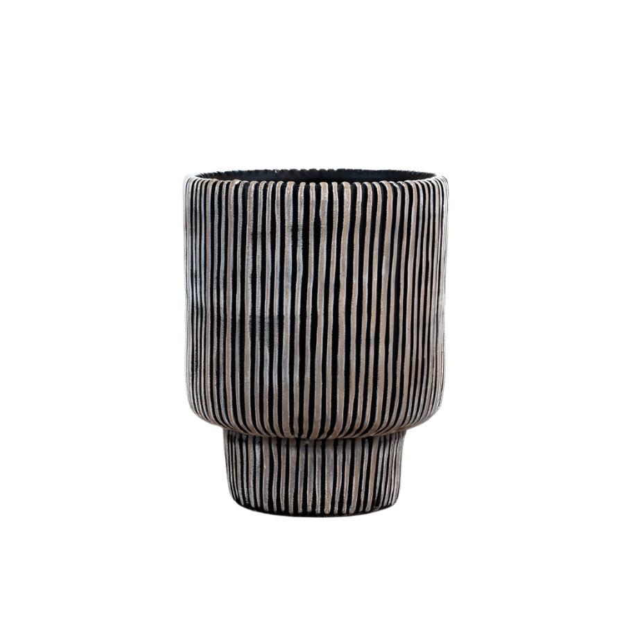 Pembe Striped Ceramic Planter