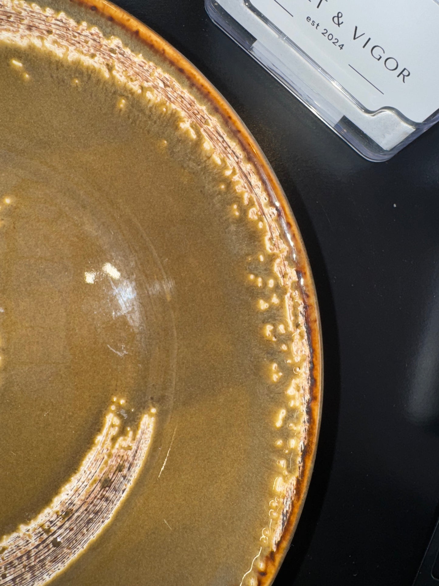 Velvet & Vigor Gold Spiral Porcelain Plate-23cm