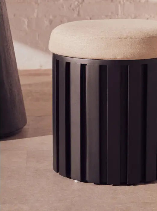 Black Ridged Stool-Modern Seating-Dining Furniture-Velvet & Vigor