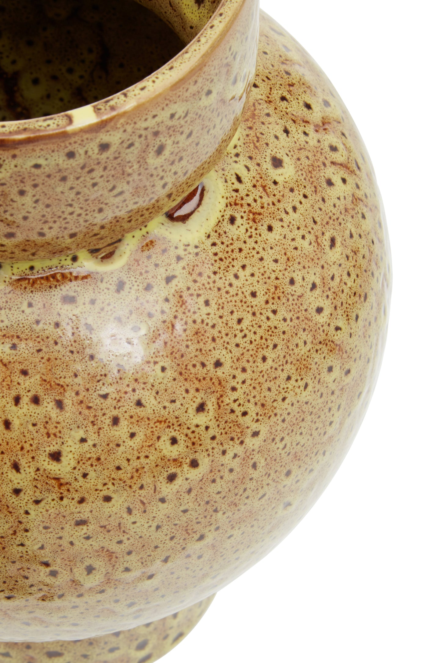 Velvet & Vigor Ceramic Vase-Brown;Ochre-Unique Home Decor