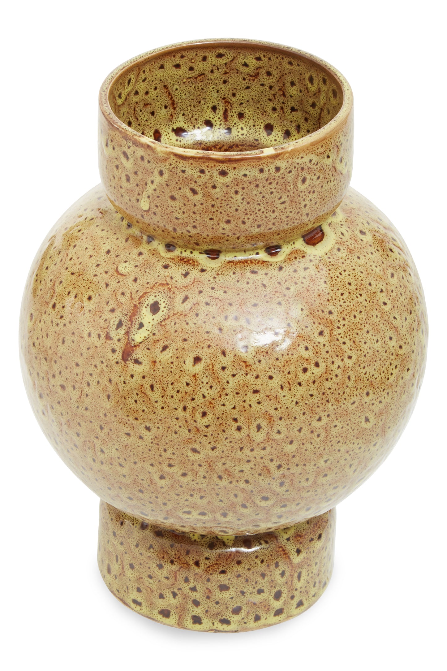 Velvet & Vigor Ceramic Vase-Brown;Ochre-Unique Home Decor