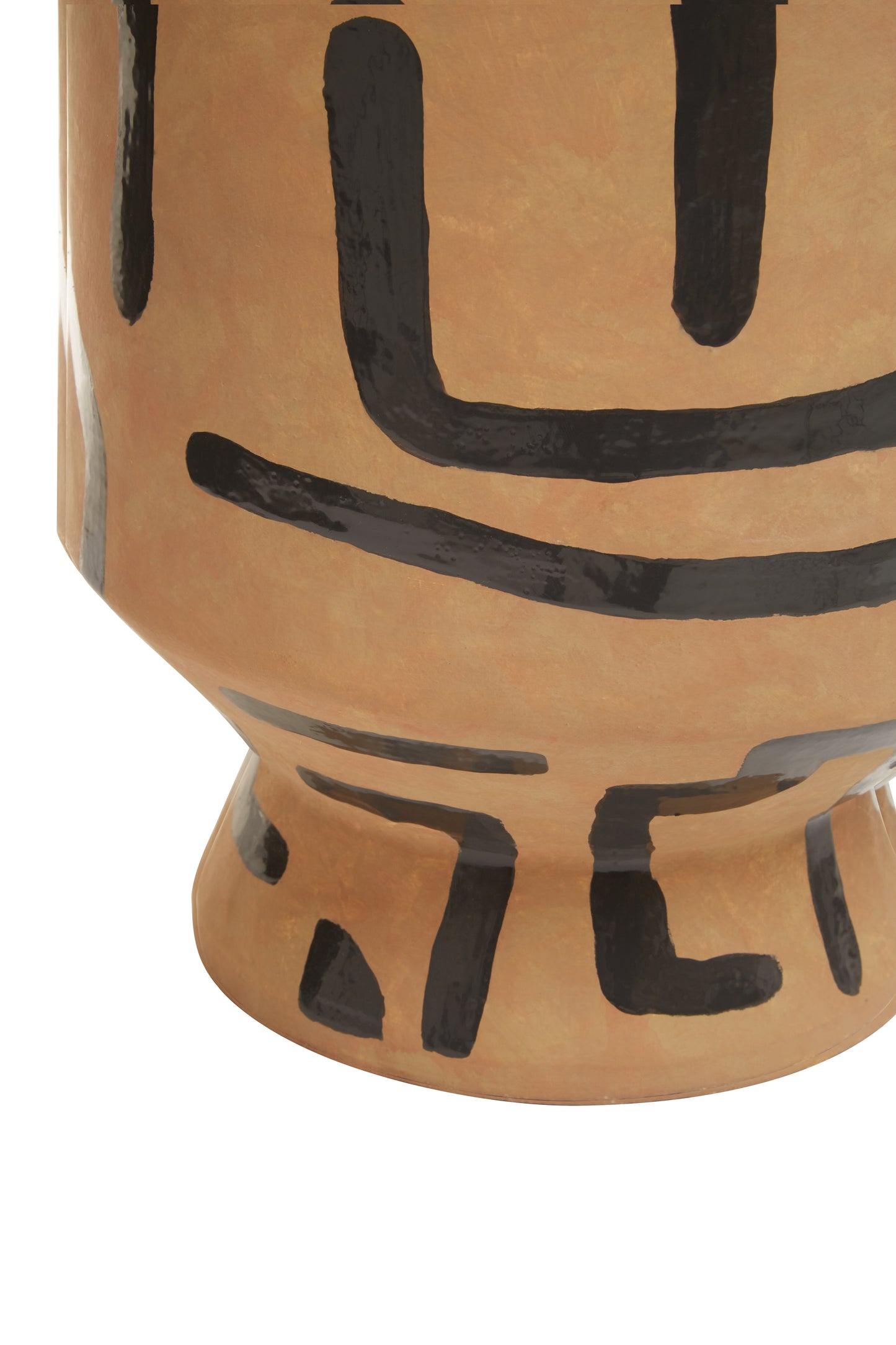 Handmade Earthware Vase-Abstract Print-H41cm-Unique Home Decor-Velvet & Vigor