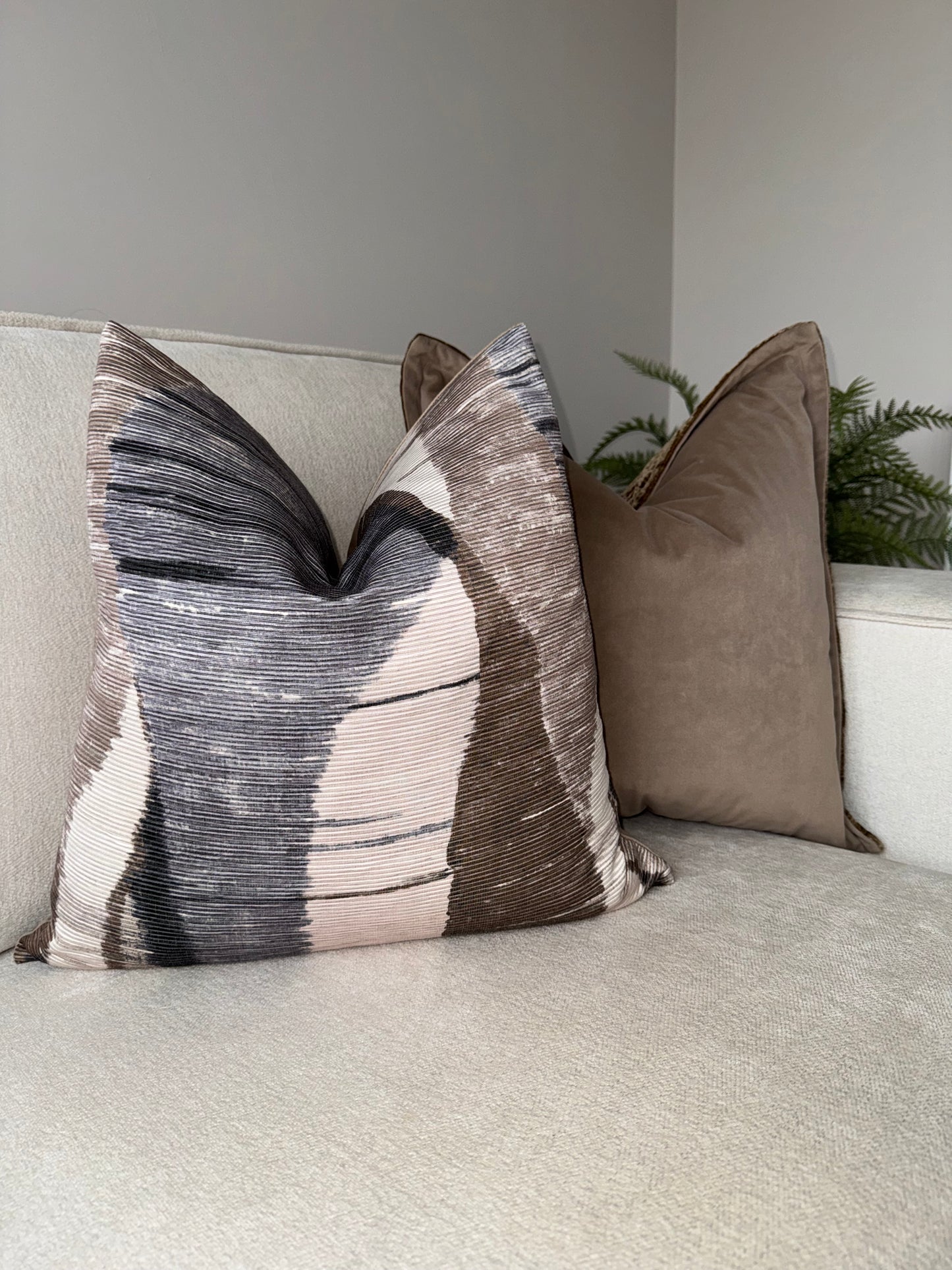 Harmony Print Velvet Cushion