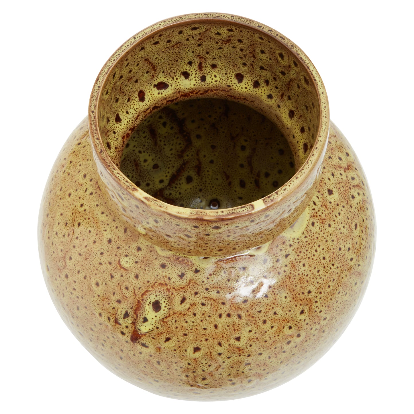Velvet & Vigor Ceramic Vase-Brown;Ochre-Unique Home Decor