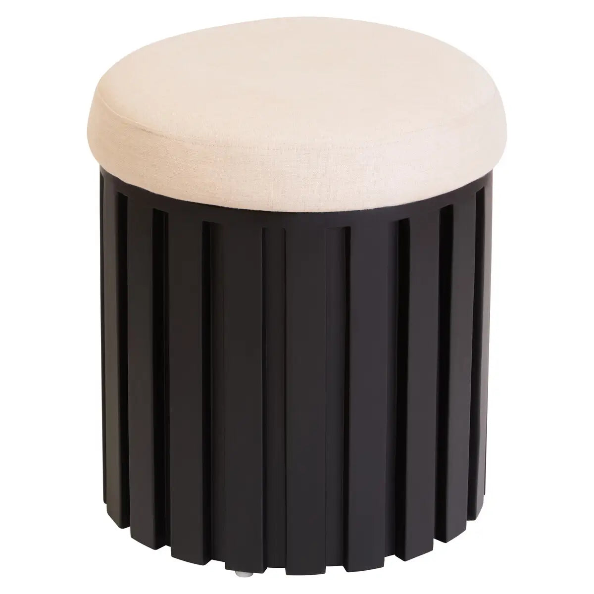 Black Ridged Stool-Modern Seating-Dining Furniture-Velvet & Vigor