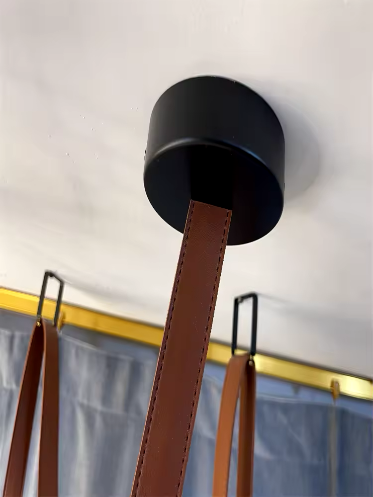 Modern Leather Designer Belt Chandelier-Nordic Ceiling Light - Velvet&Vigor
