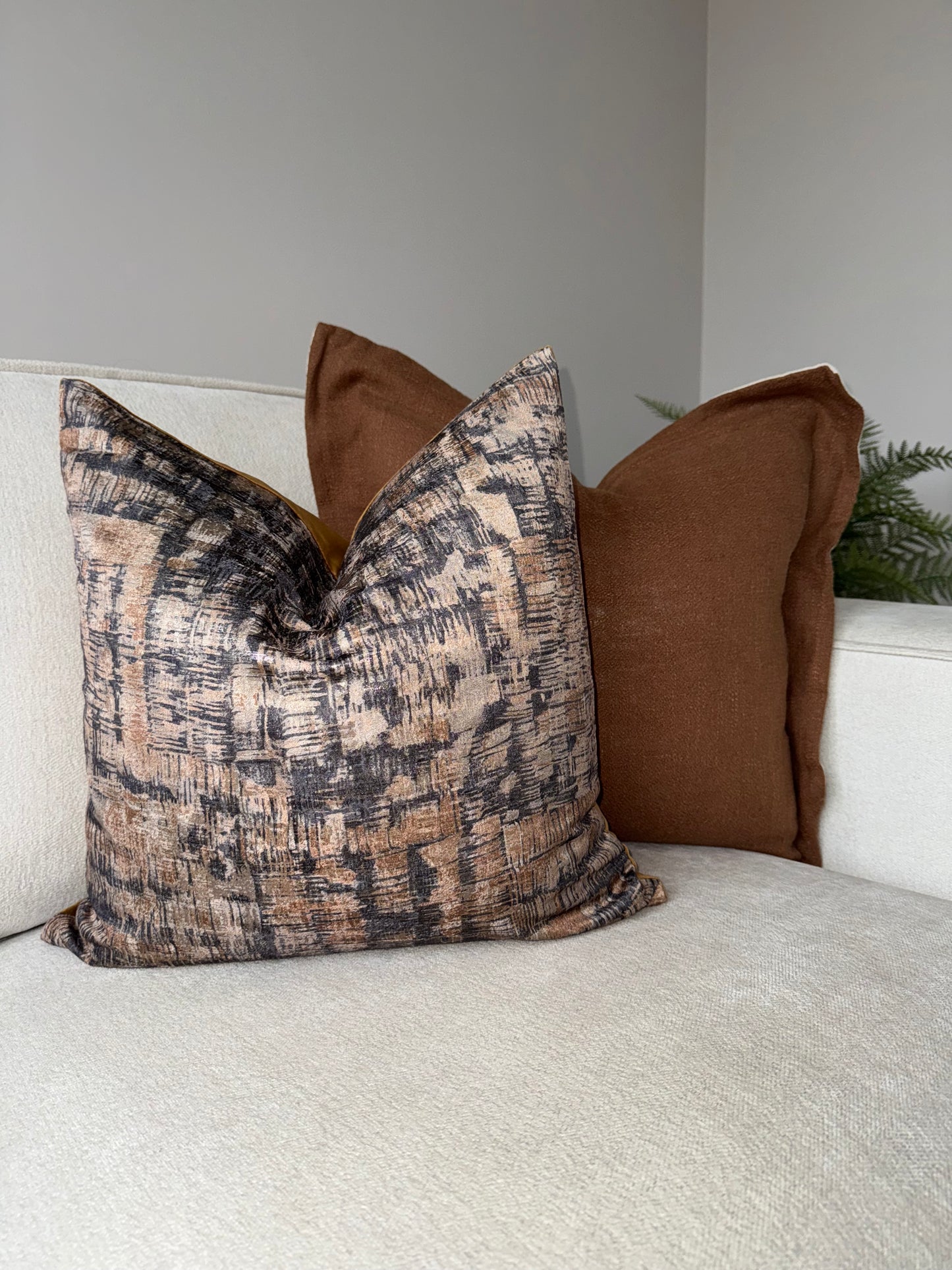 Gold Metallic Velvet Cushion-45x45cm-Luxury Soft Furnishings-Luxury Home Decor-Velvet & Vigor