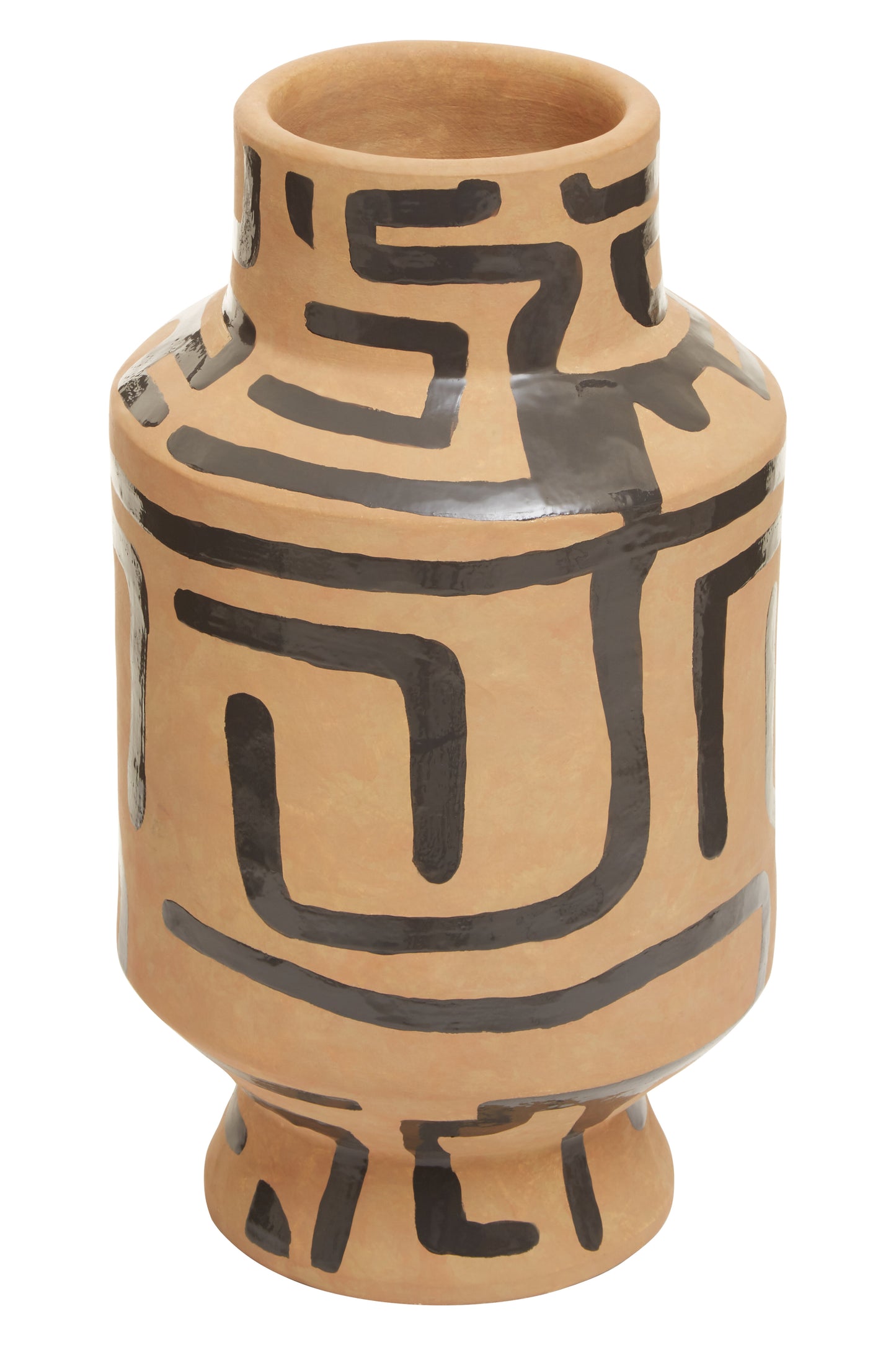 Handmade Earthware Vase-Abstract Print-H41cm-Unique Home Decor-Velvet & Vigor