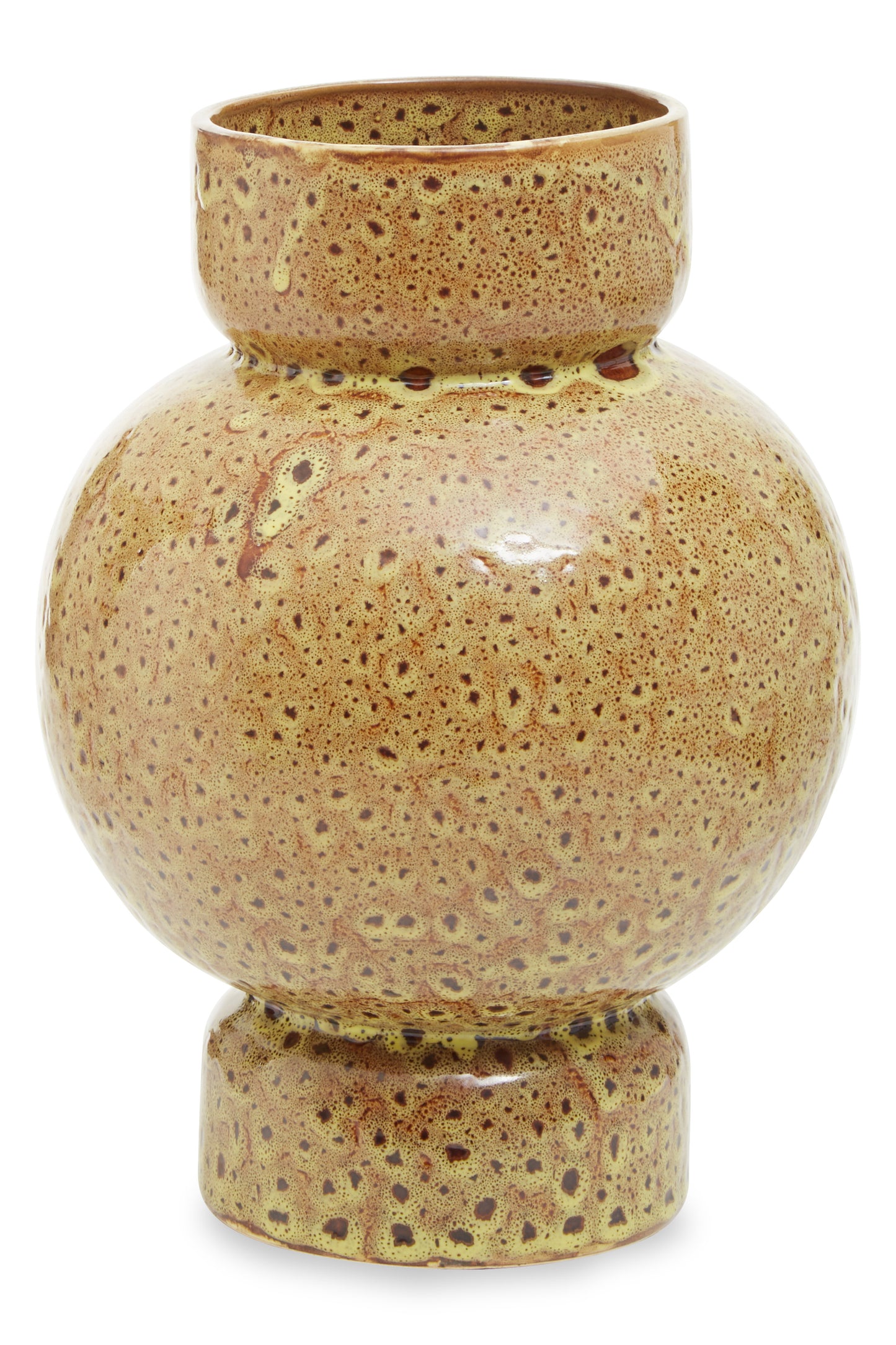 Velvet & Vigor Ceramic Vase-Brown;Ochre-Unique Home Decor