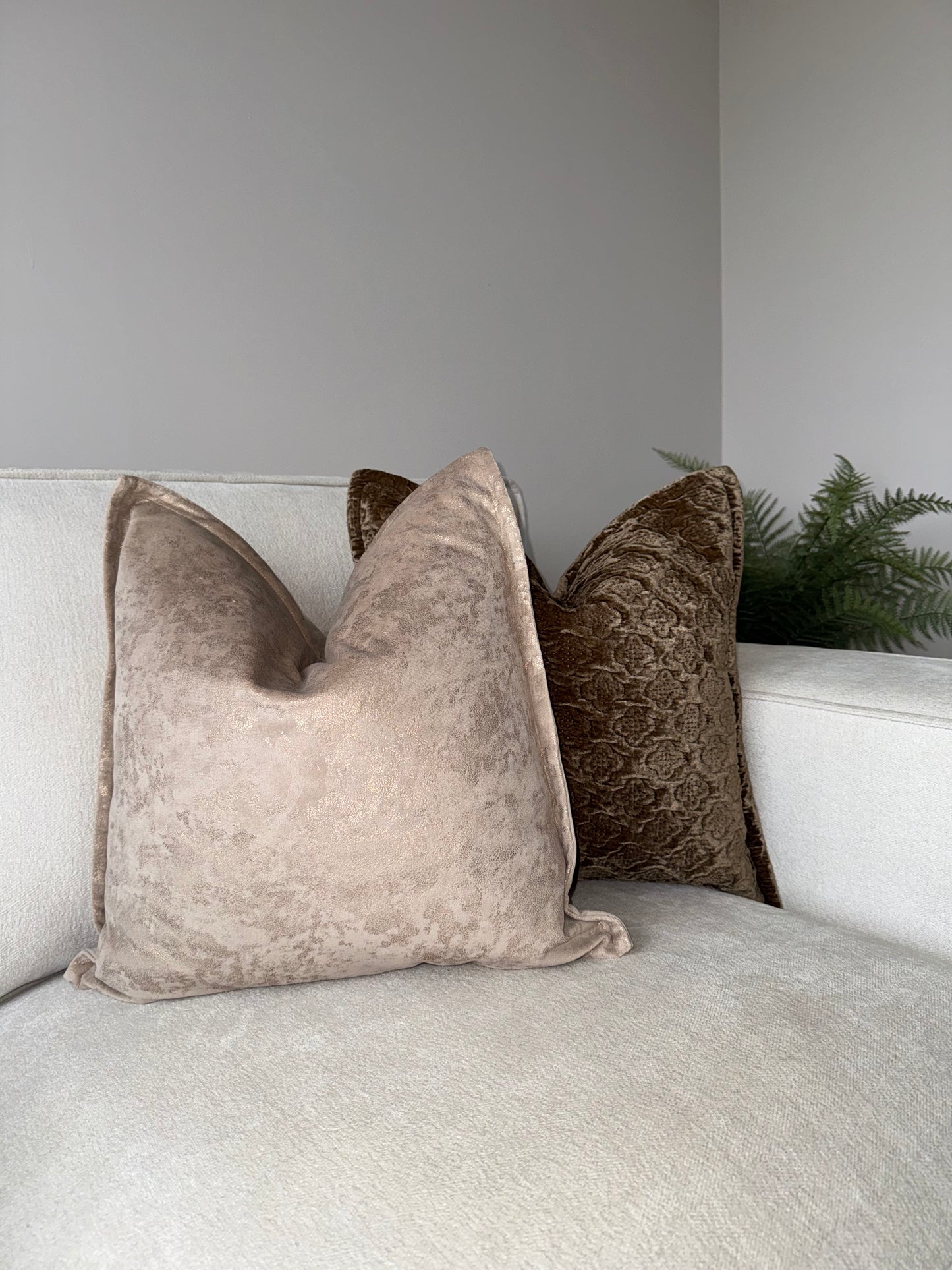 Luxury Handmade Velvet Cushion-45x45cm-Gold;Bronze-Luxury Soft Furnishings-Velvet & Vigor