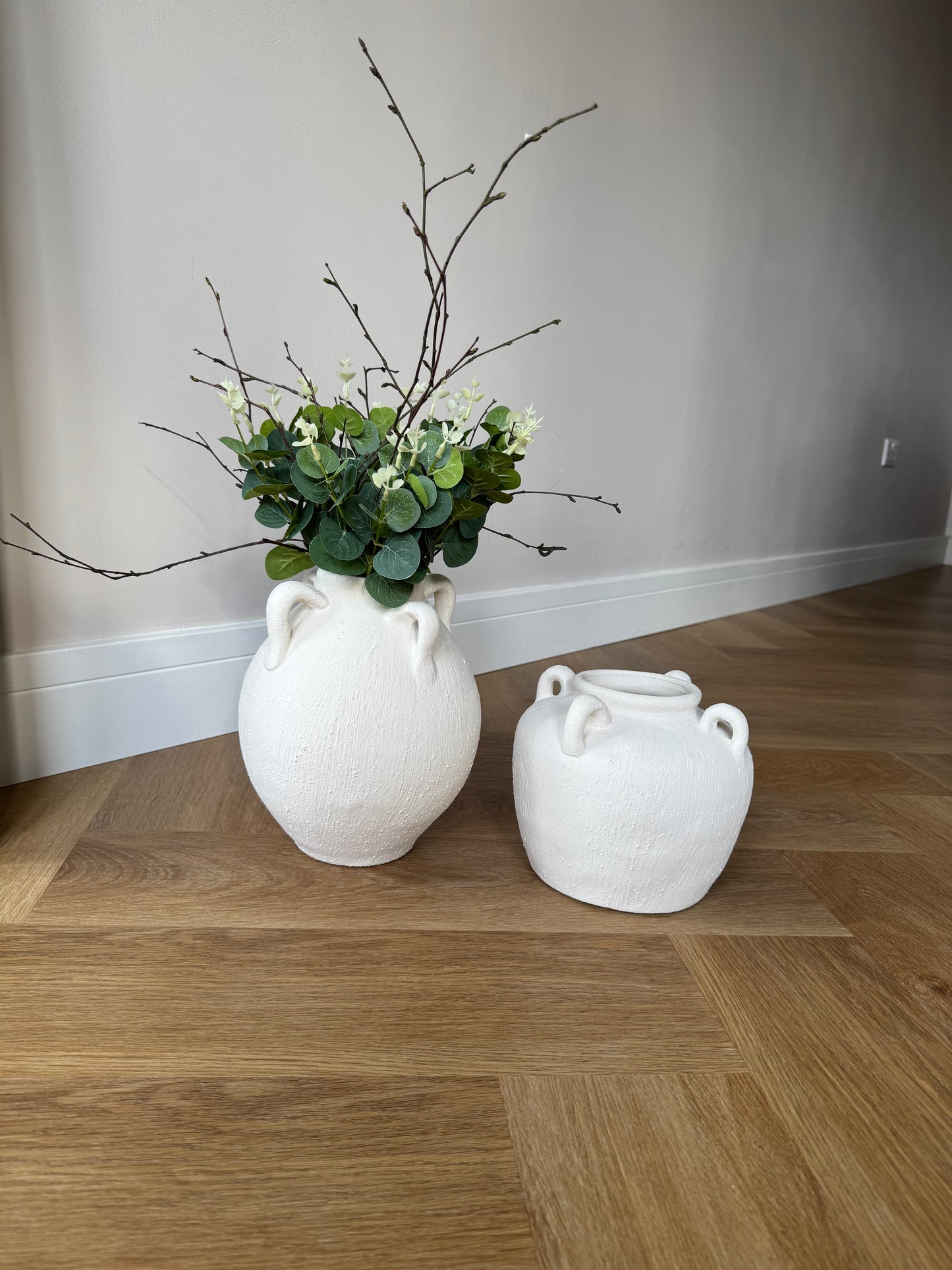 Athena Handmade White Vase