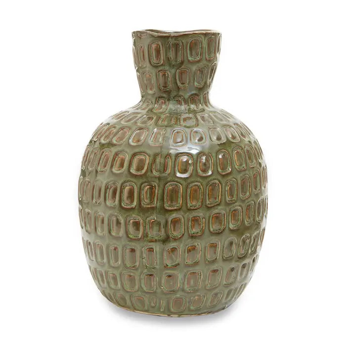 Unique Glazed Handmade Vase-Earth Tones-Unique Home Decor-Media Wall Accessories-Velvet & Vigor
