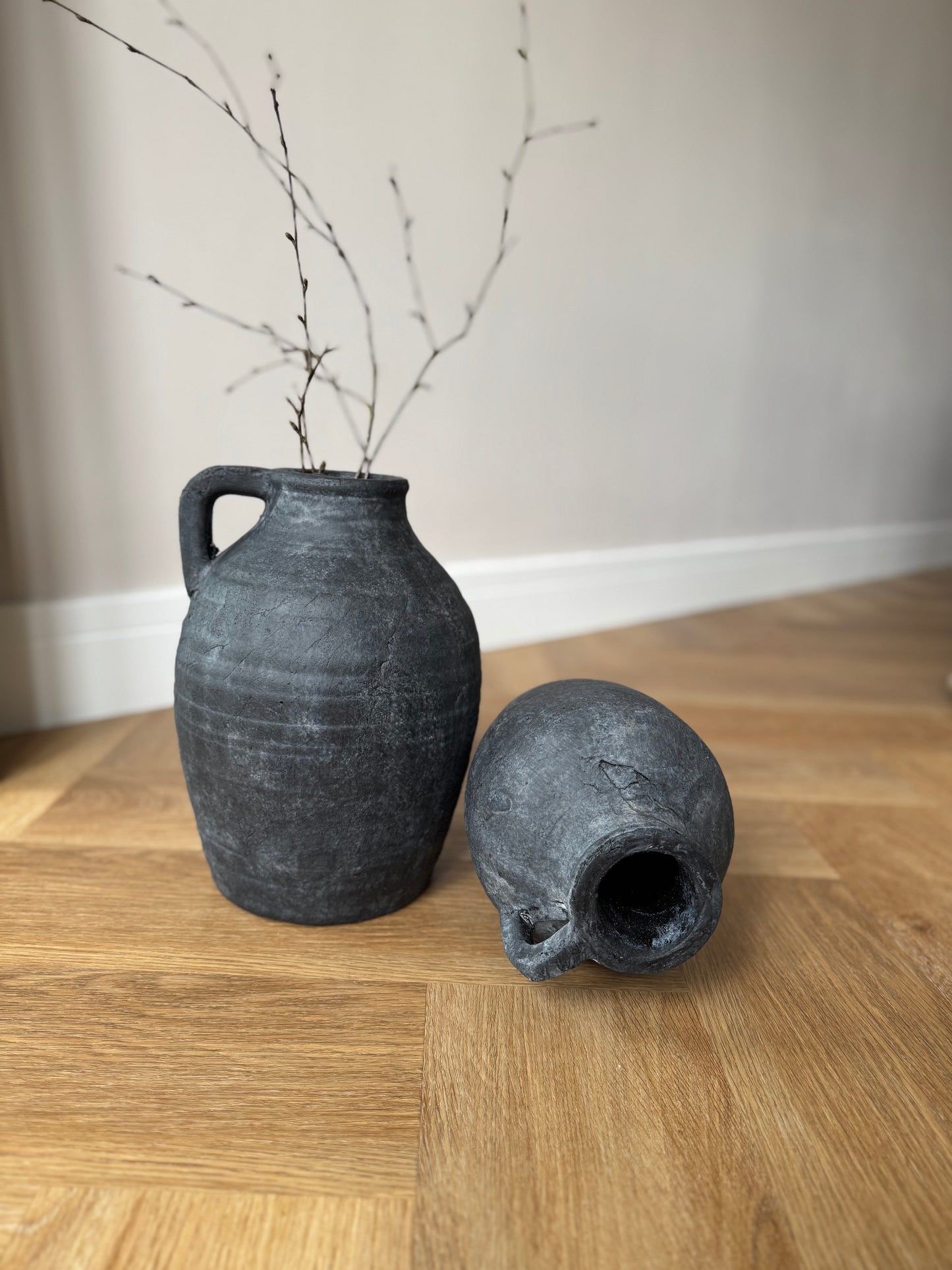 Hera Handmade Black Vase-Indoor/Outdoor