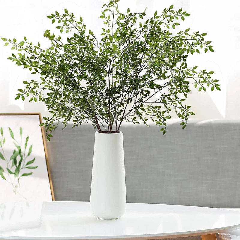 Velvet & Vigor-Artificial Eucalyptus-110cm-Green;Brown-Faux Flower Branch