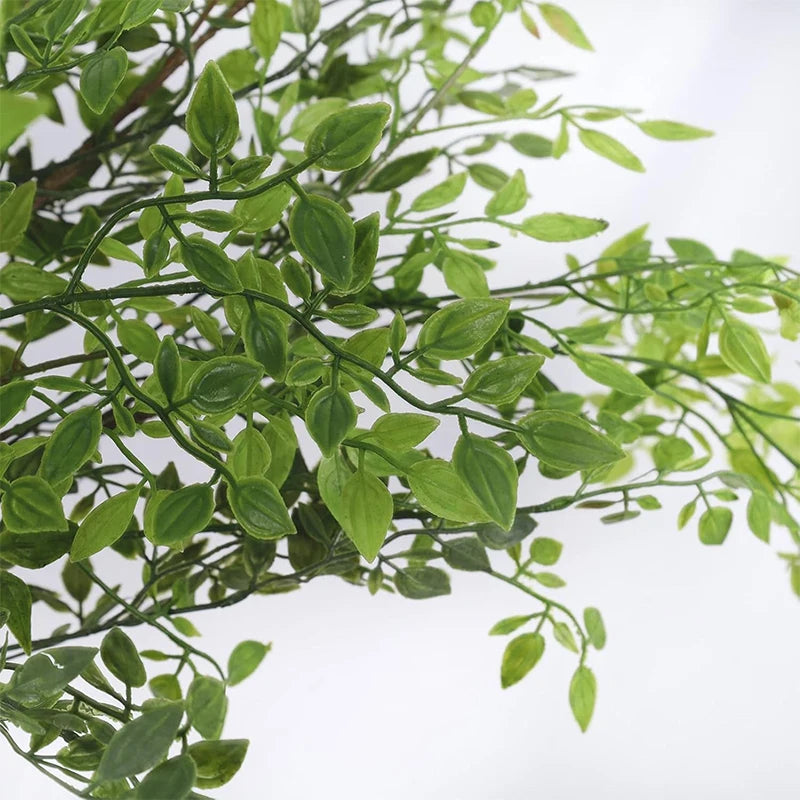 Velvet & Vigor-Artificial Eucalyptus-110cm-Green;Brown-Faux Flower Branch