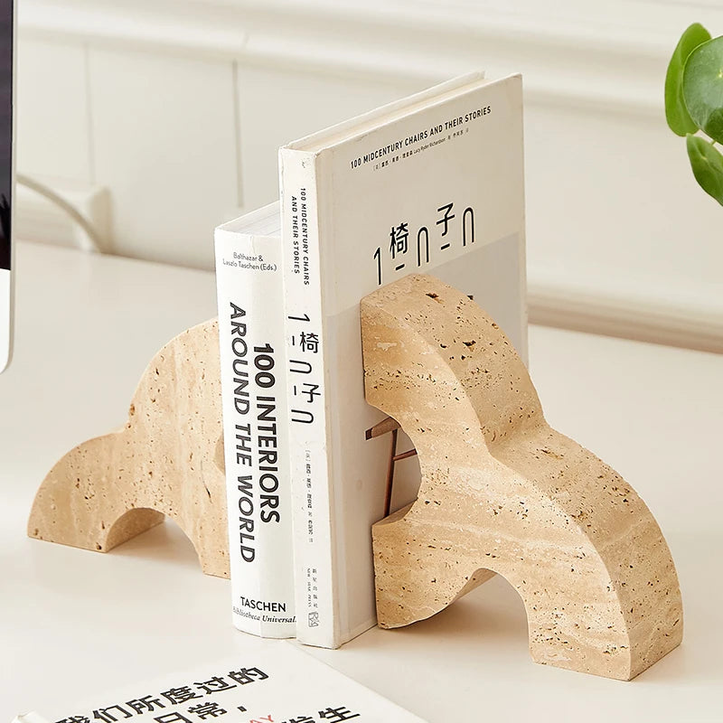 Marble Bookends | Modern Bookholder