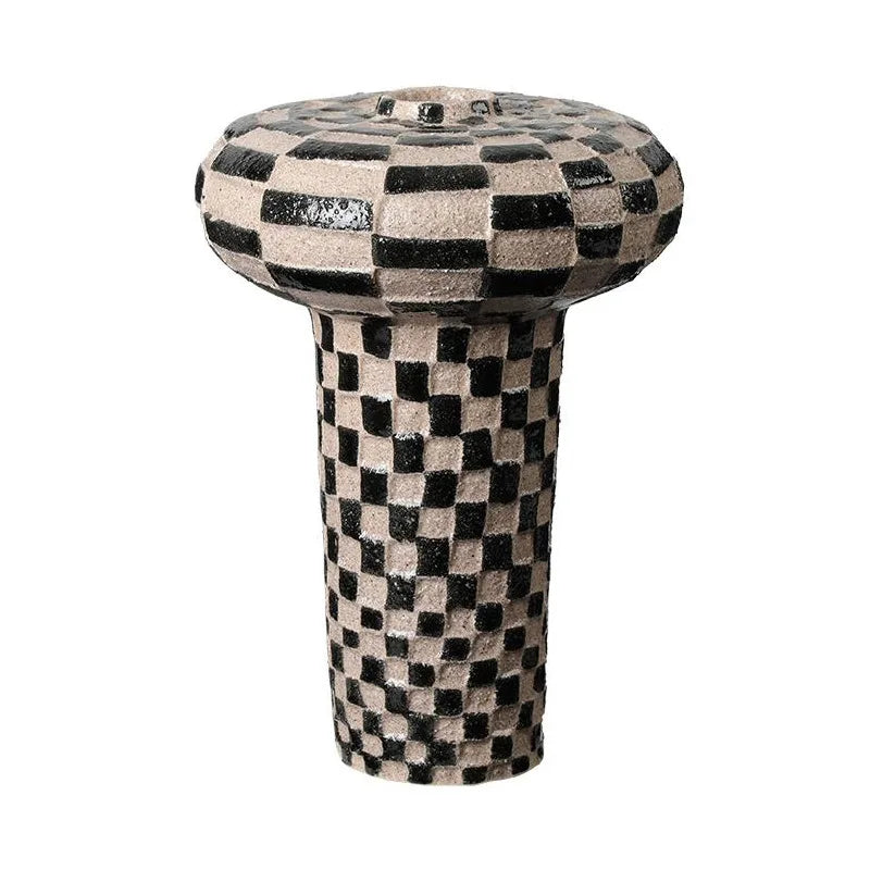 Alice Handmade Vase-Black, White-Modern Interiors-Decorative Accessories-Velvet&Vigor