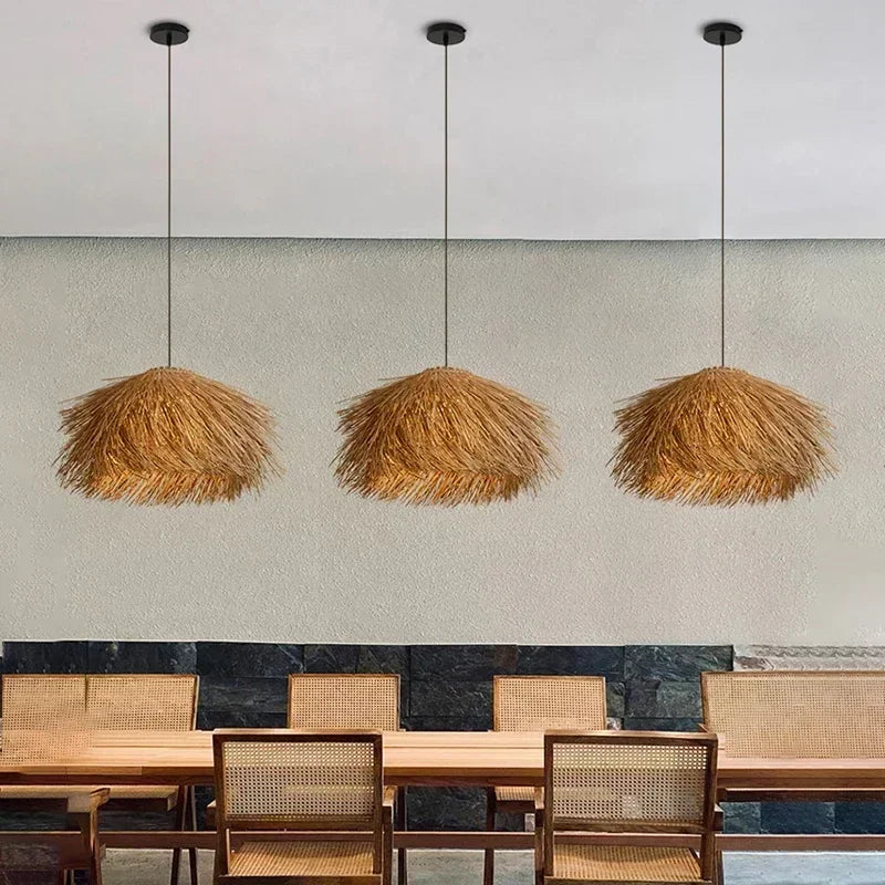 Wabi-sabi Style Rattan Chandelier