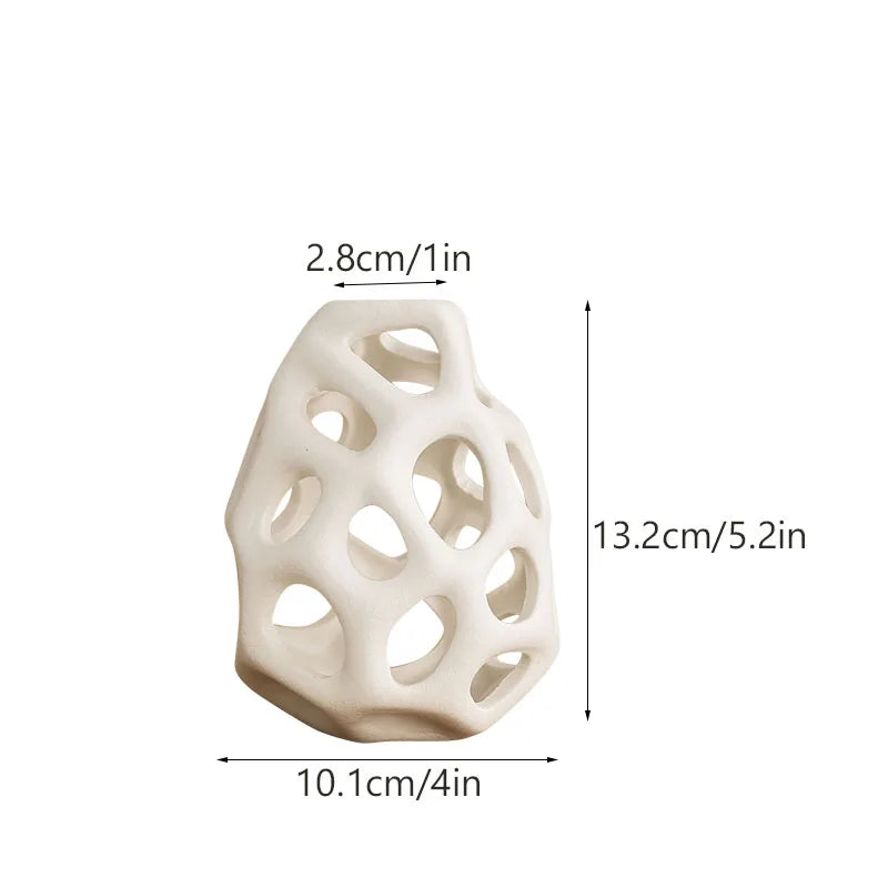Holly Cut Out Ceramic Vase