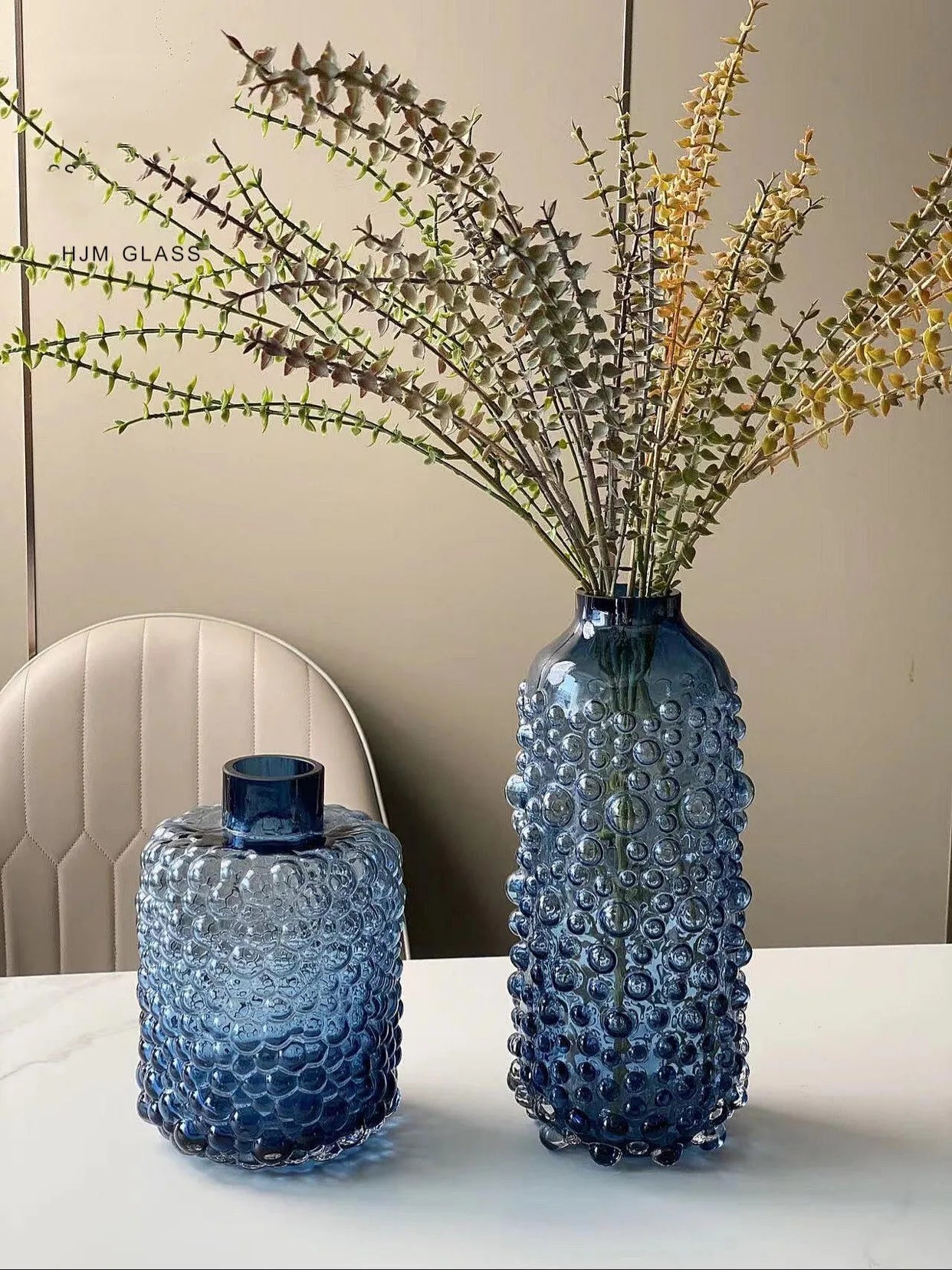 Dori Glass Bubble Vase-Modern Decorative Accessories-Velvet&Vigor