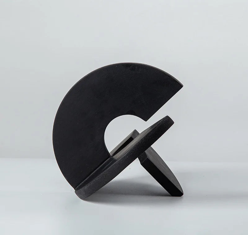 Velvet & Vigor Modern Ornament-Desk Decoration-Black-Media Wall