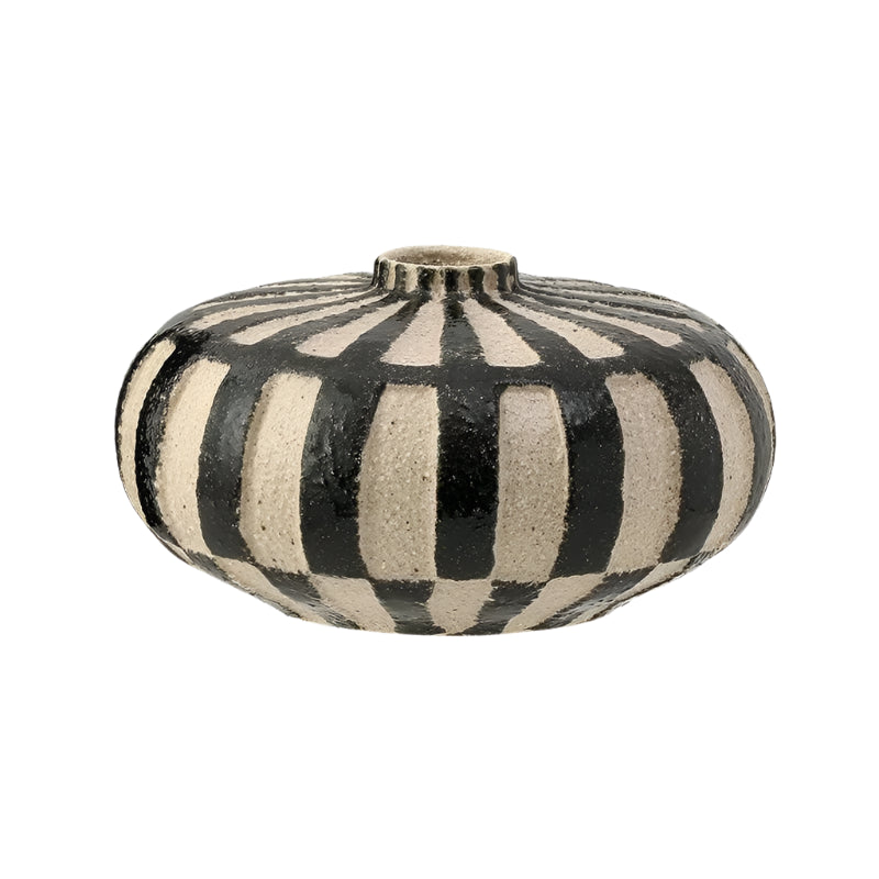 Alice Handmade Vase-Black, White-Modern Interiors-Decorative Accessories-Velvet&Vigor