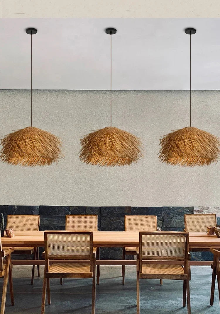 Wabi-sabi Style Rattan Chandelier