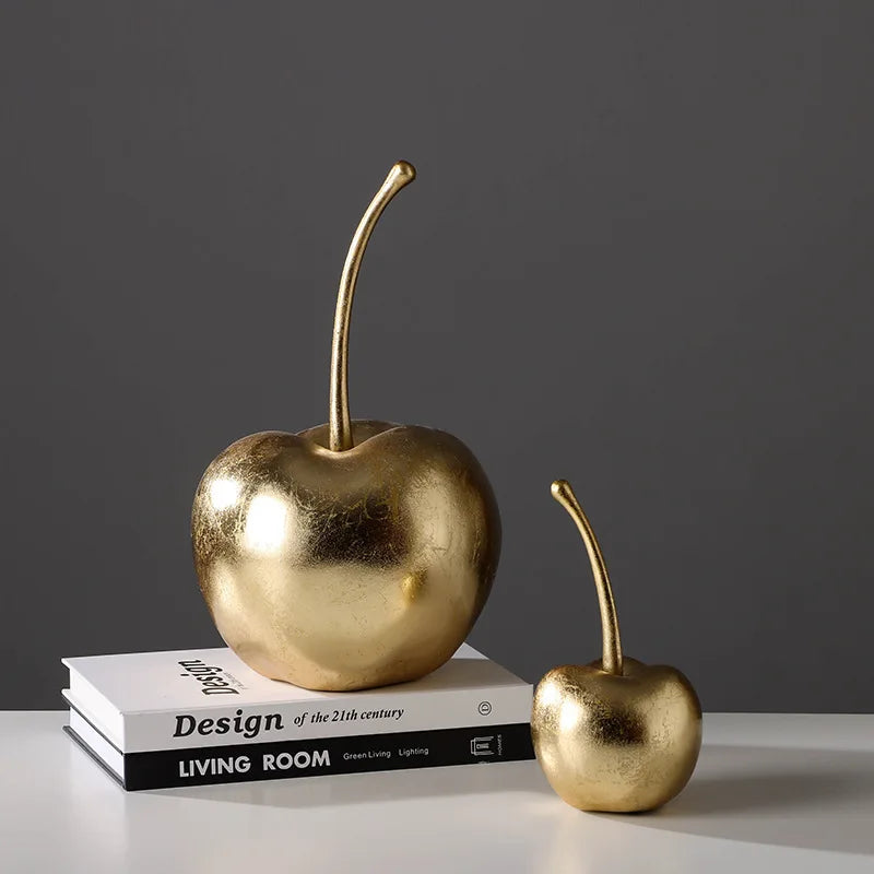 Gold Fruit Sculpture-Modern Home Decor-Velvet&Vigor