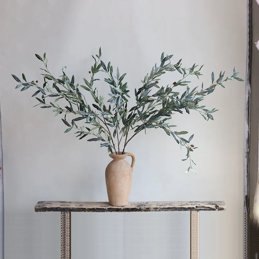 Faux Olive Stem-Green-Artificial Flower Arrangement-100cm-Velvet & Vigor