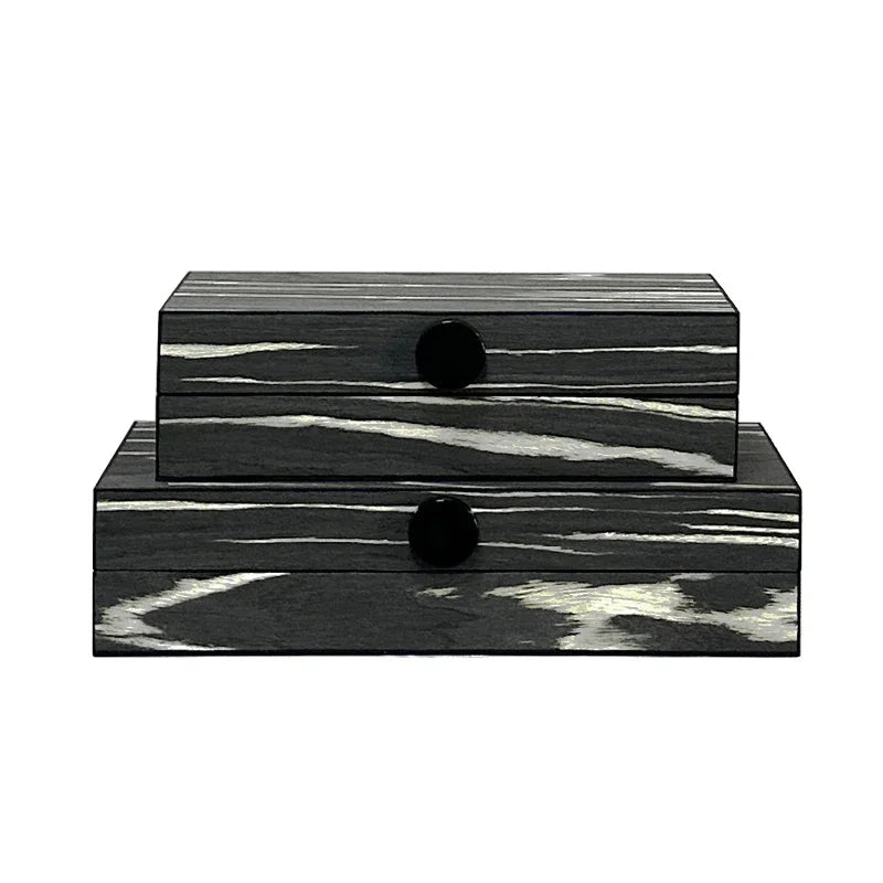 Velvet & Vigor Wooden Decorative Box-Modern Home Accessories-Media Wall Accessories