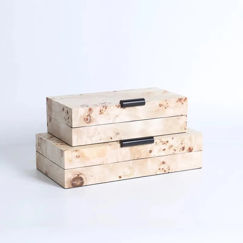 Velvet & Vigor Wooden Decorative Box-Modern Home Accessories-Media Wall Accessories