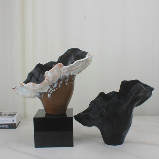 White Irregular Vase-Abstract Decor-Modern Interiors-Velvet&Vigor